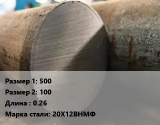 Поковка круглая 500х100 L=0.26 Сталь: 20Х12ВНМФ